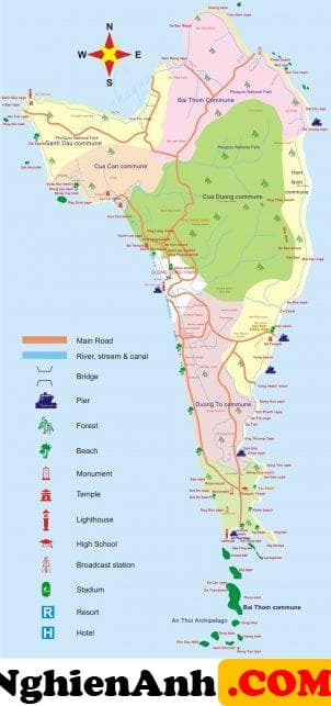 Hình ảnh bản đồ du lịch Phú Quốc