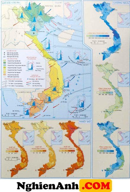 Hình ảnh bản đồ Việt Nam khí hậu