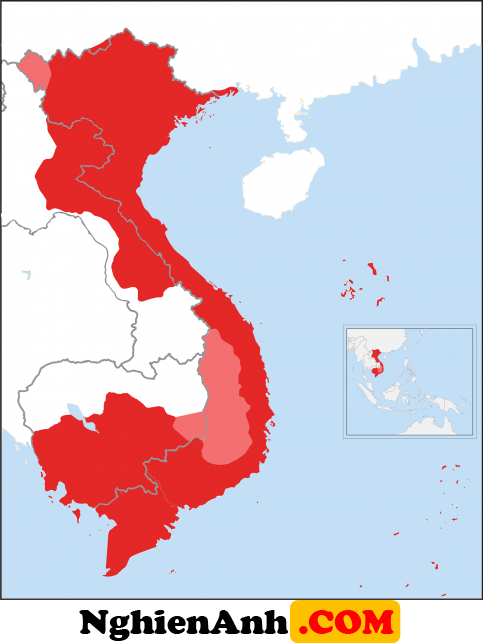 Hình ảnh bản đồ thể hiện vùng lãnh thổ Việt Nam