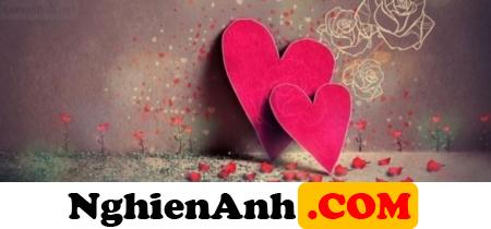 Hình Ảnh Bìa Cover Facebook hai trái tim màu hồng