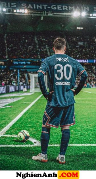Hình ảnh Messi sút phạt góc