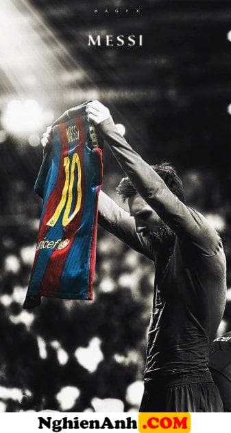 Hình ảnh Messi cởi áo ăn mừng