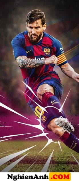 Hình ảnh Messi với cú đá mạnh mẽ