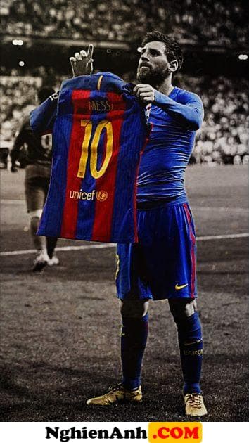 Hình ảnh Messi với chiếc áo số 10